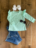 Mint Flutter Sweater