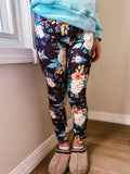 Floral Velvet Legging Set